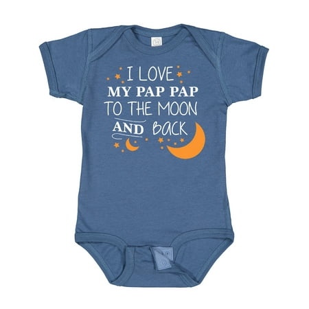 

Inktastic I Love My Pap Pap to the Moon and Back Boys or Girls Baby Bodysuit