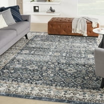 Nourison American Manor 7'10" x 9'10" Blue Ivory Vintage Indoor Rug