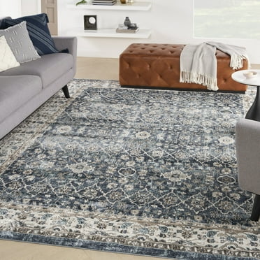 Nourison American Manor 7'10" x 9'10" Blue Ivory Vintage Indoor Rug