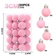 thumbnail image 3 of 30 Pcs 3cm Flocked Christmas Ball Ornaments Mini Velvet Shatterproof Christmas Ornaments with Hanging Loop for Xmas Tree Holiday Party, 3 of 5