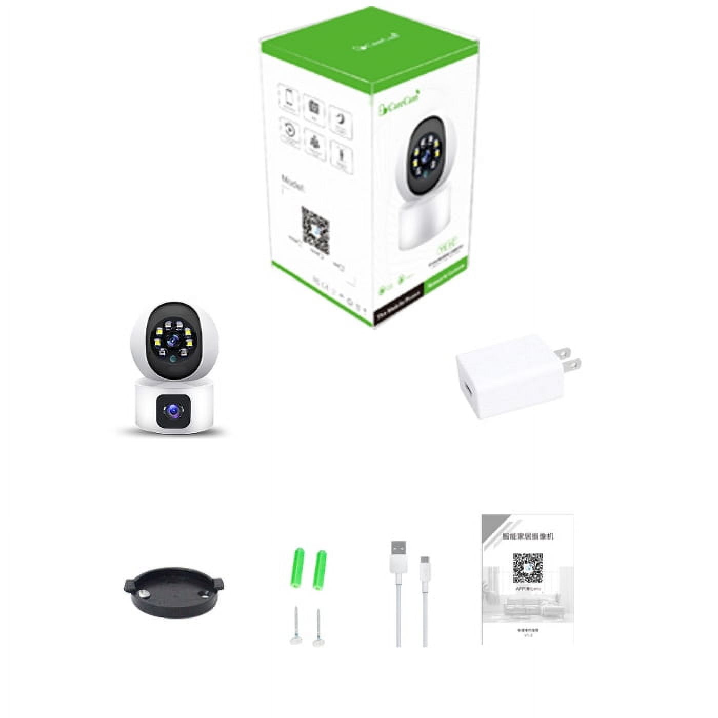 XTEILC Wireless Home Security 1080P 3MP Indoor Motion Detection, Night Vision Camera, White