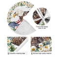 thumbnail image 2 of Ryvnso Christmas Tree Skirt Daisy Wreath American Flag Eagle Xmas Tree Skirts Ornament Home Decorations 35.4", 2 of 6