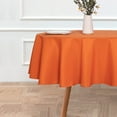 thumbnail image 2 of LAICAIW Round Tablecloth-80 Inch-Water Resistant Spill Proof Washable Polyester Table Cloth Decorative Fabric Table Cover for Dining Table, Buffet Parties and Camping, Orange, 2 of 7