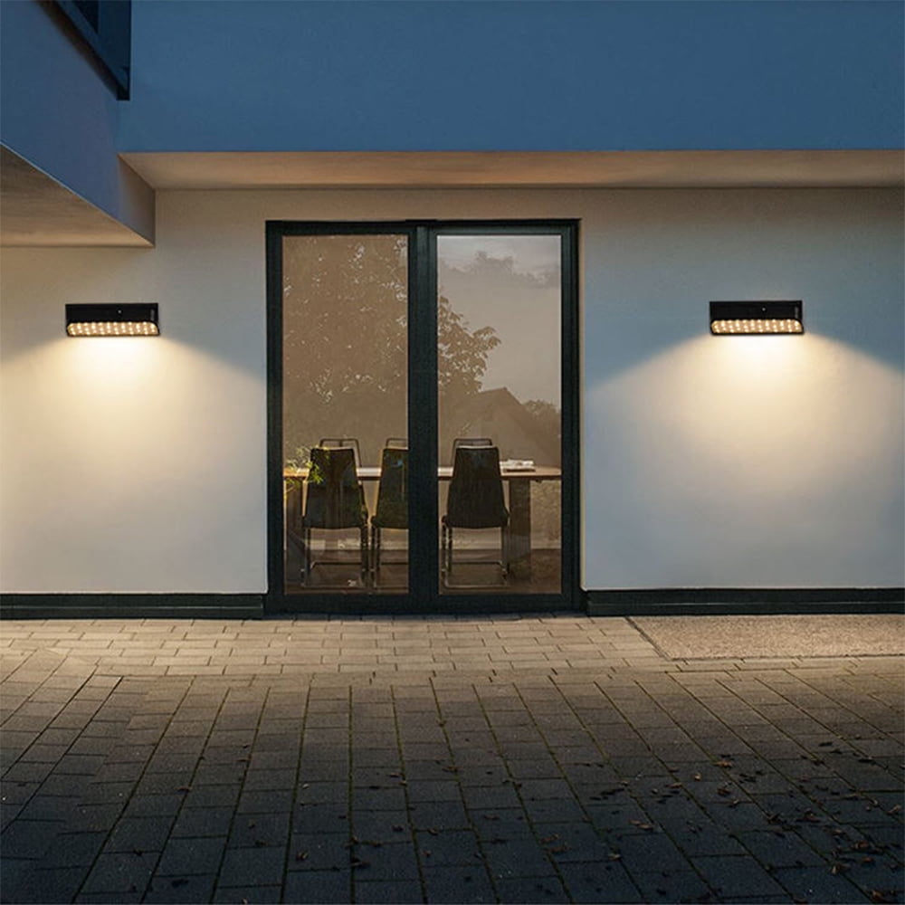 Solar Powered Outdoor Wall Light with Motion Sensor, Waterproof LED Wall Lamp Moonlight Body Induction for Patio Garden Balcony