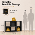 thumbnail image 5 of CLOUDREST PRO 6 Cube Storage Organizer, 11-Inch Cube Shelf Bookcase with Removable Back Panels, Horizontal or Vertical, Black, 5 of 8