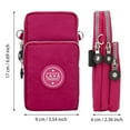 thumbnail image 3 of Spencer Small Crossbody Cell Phone Purse for Women Waterproof Travel Shoulder Bag Armband with Detachable Strap for Smartphones up to 6 inch (Rose Red), 3 of 8