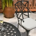 thumbnail image 3 of Nuu Garden Outdoor 2-Pack Chair Cushions with Straps, 15'' x 16'' x 1.2'' Patio Round Corner Seat Pads for Outdoor or Indoor Furniture, Weather-resistant Fabric, Gray, 3 of 8