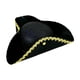 thumbnail image 3 of Gorra pirata elegante y versátil con tres picos para actuaciones, fiestas y disfraces. Ala de sombrero dorada, 3 of 7