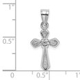 thumbnail image 3 of FJC Finejewelers 14k White Gold Small Cross with Flower Charm, 3 of 6