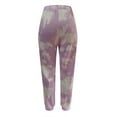 thumbnail image 6 of HAPIMO Women's Tie Dye Capri Pants Drawstring Workout Pants Slimming Stretch Athletic Running Yoga Leggings for Womenwith Pocket Purple XXL, 6 of 7