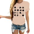 thumbnail image 1 of Pxiakgy Vente Chaude! T-Shirt Trèfle de la Saint-Patrick pour Femmes Chanceux Irlandais Manches Courtes T-Shirt Graphique Trèfle Mode Décontractée Imprimé Amour Col Rond Manches Courtes T-Shirt, 1 of 4