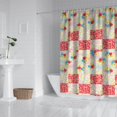 thumbnail image 2 of Pioneer Flower Floral Print Pattern Shower Curtain 72"x84", Bathroom Decorative Shower Curtain Set with 12 Hooks, Waterproof Washable, 2 of 6