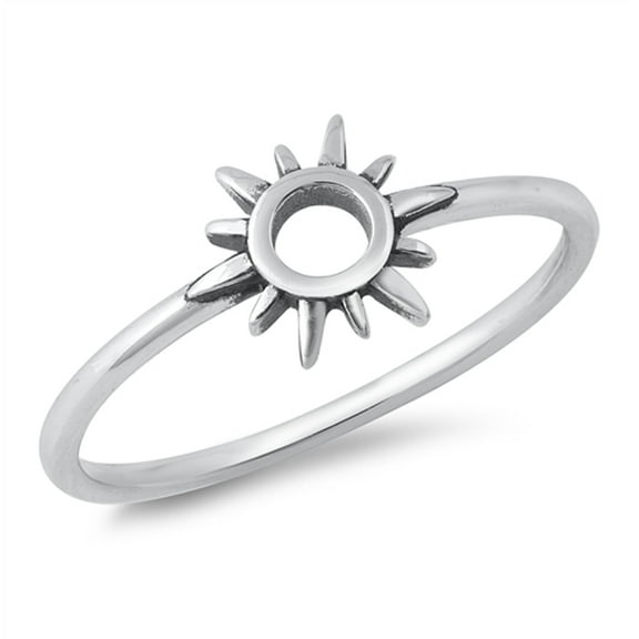 Boho Open Sun Ring .925 Sterling Silver Band Jewelry Female Male Unisex Size 7