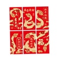 thumbnail image 3 of KLKCMS 6Pcs Chinese New Year Envelopes Hongbao Money Red Packet for Holiday Present A, 3 of 9