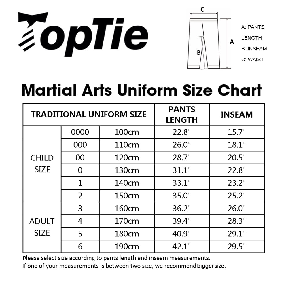 TOPTIE Adult Kids Karate Pants Martial Arts Pants Student