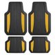 thumbnail image 1 of Motor Trend ChromeTech Juego completo de alfombrillas para el piso del automóvil - Alfombrillas de goma duraderas para automóviles con acento de dos tonos Protección interior para todo tipo de clima p, 1 of 1