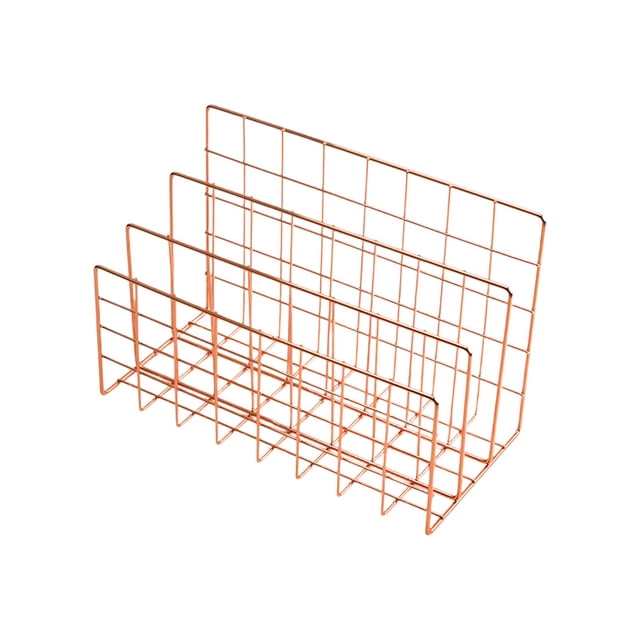Btomtd Iron Metal Three Bookshelf Book Stand Desktop File Book Organization And Storage