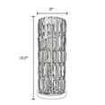 thumbnail image 5 of 20 Inch Modern Table Lamp, Metal Cage Shade with Glass Accents, Chrome- Saltoro Sherpi, 5 of 5