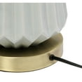 thumbnail image 6 of 25" Classic Fluted Ceramic And Metal Table Lamp With White Fabric Shade For Bedside Desk Foyer Endtable Dresser Dining, 6 of 7