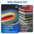 thumbnail image 3 of AGCAN 50PCS Felt Sheets for Crafts, 12"x 12" Assorted Color Stiff Felt Sheets, 1mm Thick Square Nonwoven Felt Fabric for Sewing, Patchwork, Embroidering, Crafts DIY, 3 of 7
