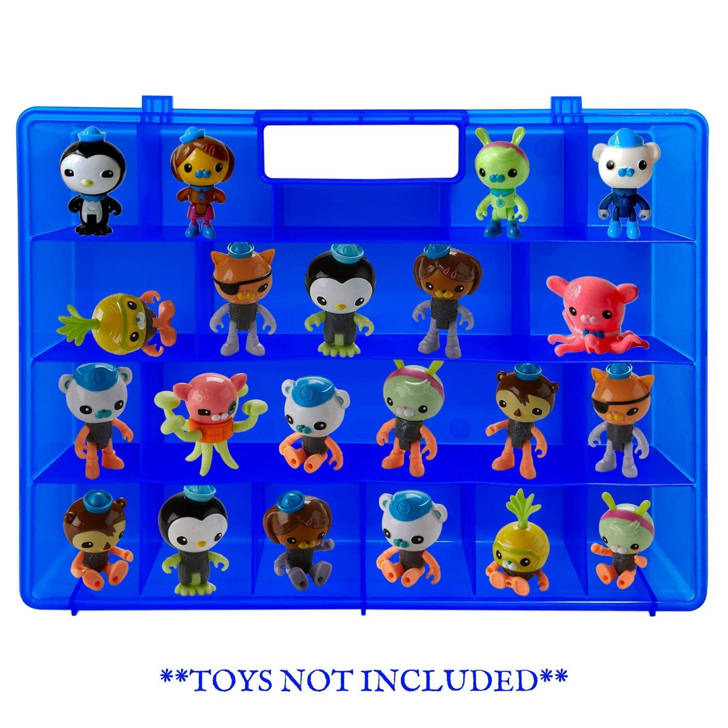 Life Made Better Enhanced Kid Proof Toy Carrying Organizer Case, Compatible with Octonauts, Blue