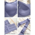 thumbnail image 5 of SHOWMALL Plus Size Everyday Bras for Women Soft Sleep Wirefree Bras Gray Blue 3XL Full Coverage Bra, 5 of 10