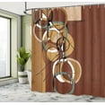 thumbnail image 4 of Ambesonne Modern Art Shower Curtain, Surreal Abstract Retro, 69"Wx84"L, Redbrown Camel, 4 of 4