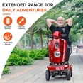 thumbnail image 6 of Mbxcooter Long Range Heavy Duty Mobility Scooter for Adults & Seniors, 500W & 400LBS Capacity Electric Powered Chair，All Terrain Fast Mobility Scooter for Travel w/Absorber & 10" Tires, 6 of 11