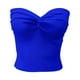 thumbnail image 1 of Top elegante sin tirantes de punto liso para mujer - Top corto con sujetador bandeau elástico para ocasiones informales o fiestas, 1 of 5