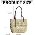thumbnail image 6 of Kukuzhu Straw Beach Bag, Summer Straw Woven Tote Bag Beach Purse Weaving Shoulder Handbags for Vacation, 6 of 7