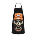 thumbnail image 3 of XMXT 1 Pcs Waterproof Kitchen Cooking Apron, Skeleton Courier Pattern Adjustable Aprons for Women Men with Pockets, 3 of 9