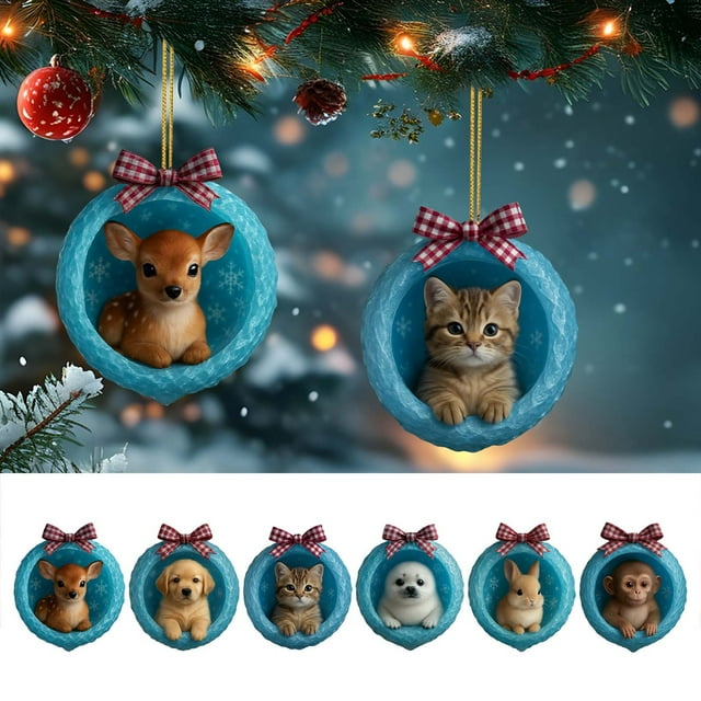 Acrylic Light Catcher 2D Acrylic Animal Backpack Car Pendant Ornament Decoration Exquisite Animals Series(1Pcs) Rkxzt