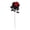 Red, variant on Halloween Artificial Flowers Gothic Black Red Roses, 10-Pack 20 Inch Fake Floral Bouquets, Spooky Centerpiece for Haunted Home Dining Table Decor, bldnkj