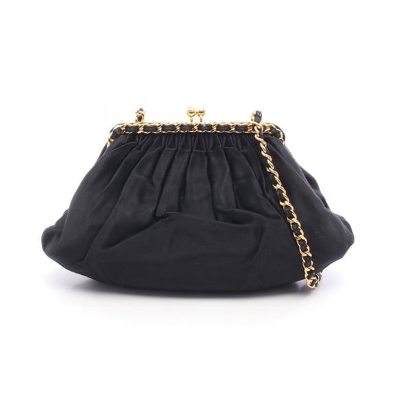 Pre-Owned Chanel CHANEL shoulder bag, fabric, women's, black (Good)