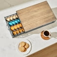 thumbnail image 6 of for Nespresso Vertuo Capsules (NV145) - Premium Bamboo Coffee Pod Drawer, 45 Big or 60 Small Vertuoline Pods Organizer - 13.25"Wx14"Dx3.9"H (Natural), 6 of 6