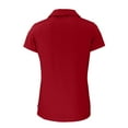 thumbnail image 3 of Women's Cutter & Buck  Red Cleveland Guardians Daybreak Eco Recycled V-Neck Polo, 3 of 3