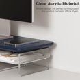 thumbnail image 4 of Monitor Stand - Acrylic Dual Monitor Riser . Acrylic Monitor stand with Storage Organizer for Computer Laptop Printer TV Oak, 4 of 7