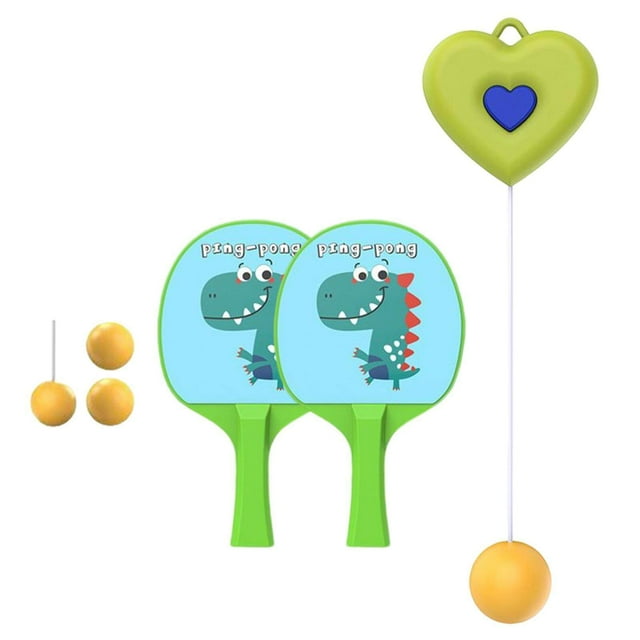 Baohd Indoor Hanging Table Tennis Trainer Self Workout Set Button Portable green 2 Paddles