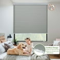 thumbnail image 4 of MiLin No Drill Cellular Shades - Cordless Cellular Blinds No Tools for Indoor Windows Bottom Up Blinds Tension Shades Easy to Install for Home Office (Light Filtering, Grey, 19 1/4" W X 40" H), 4 of 6