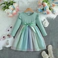 thumbnail image 2 of Landzoo Princess Dress Up for Girls 4-6, Soft Cotton Long Sleeve Party Dress with Tulle Skirt, Cute Bow and Ruffle Design for Toddlers 2-6, 2 of 4