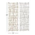 thumbnail image 4 of Cosmoliving by Cosmopolitan Modern Crosshatched Metal Bars  Wall Décor, Set of 2 13"W x 36"H with Silver/Gold Polished Finish, 4 of 13