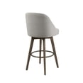 thumbnail image 3 of Madison Park Pearce 30" Solid Wood Polyester Bar Stool with Swivel Seat - Gray, 3 of 7