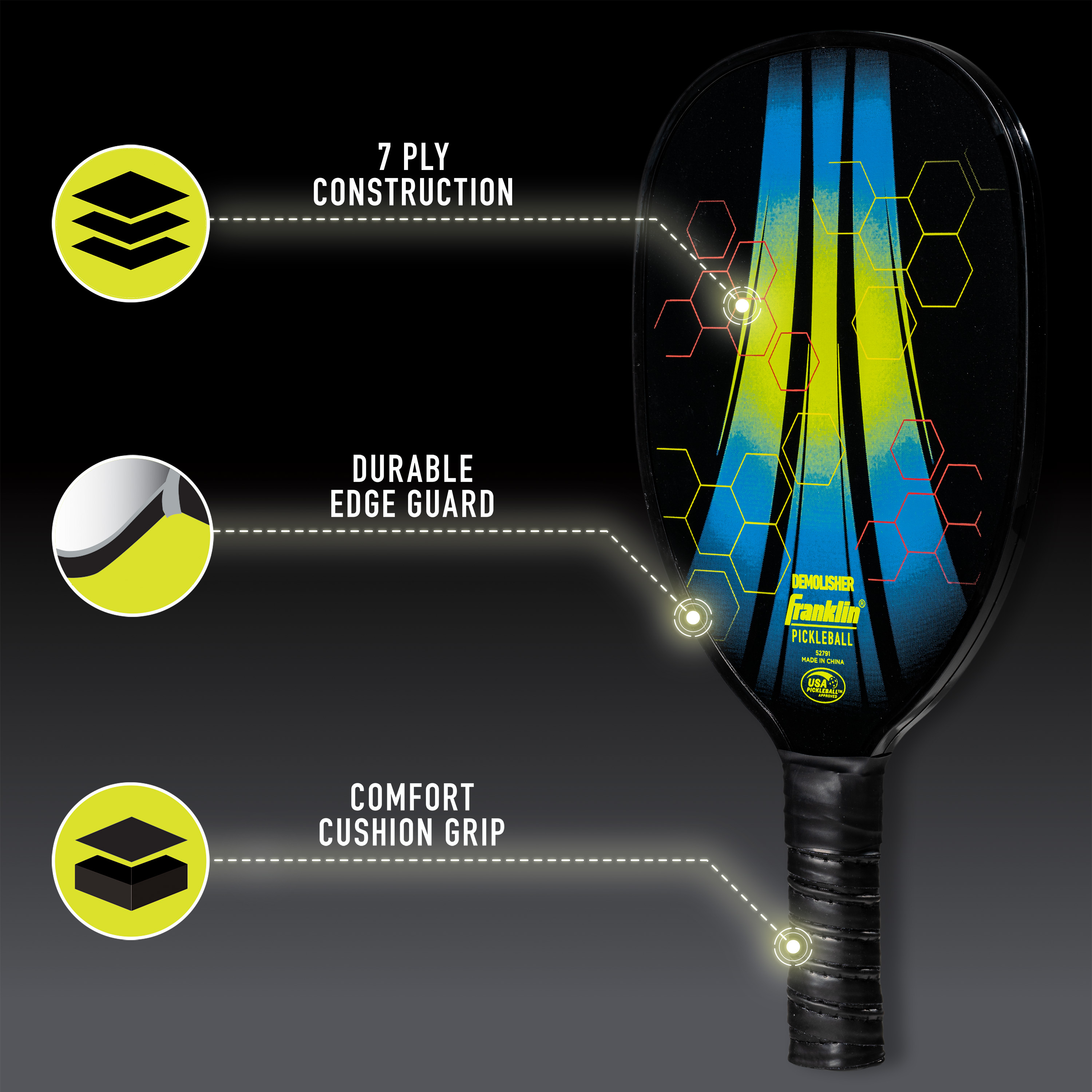 Franklin Sports Demolisher Wooden Pickleball Paddle photo 3