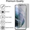 thumbnail image 3 of [2 + 2 Pack] Tauri Compatible with Samsung Galaxy S21 Plus 5G 6.7 - inch 2 Pack Flexible TPU Film Privacy Screen Protector + 2 Pack Camera Lens Protector Support Fingerprint Unlock Bubble Free--, 3 of 6