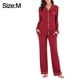 thumbnail image 2 of Red Home Clothes Pijamas Mujer Primavera/Verano Modal Manga Larga Cárdigan Conjunto de Dos Piezas, 2 of 5