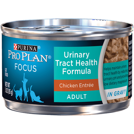 Cat Food For Urinary Health Purina Pro Plan Urinary Tract Health Gravy Wet Cat Food, FOCUS Urinary Tract Health Formula Chicken Entree - (24) 3 oz. Pull-Top Cans ()