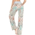 thumbnail image 5 of Women's Boho Ethnic Pattern Pajama Pants, Casual Pajama Bottoms Lounge Pants Wide Leg, 5 of 7