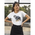 thumbnail image 2 of Bernese Mountain Dog Portrait T-Shirt Women -Image by Shutterstock, Female x-Large, 2 of 4