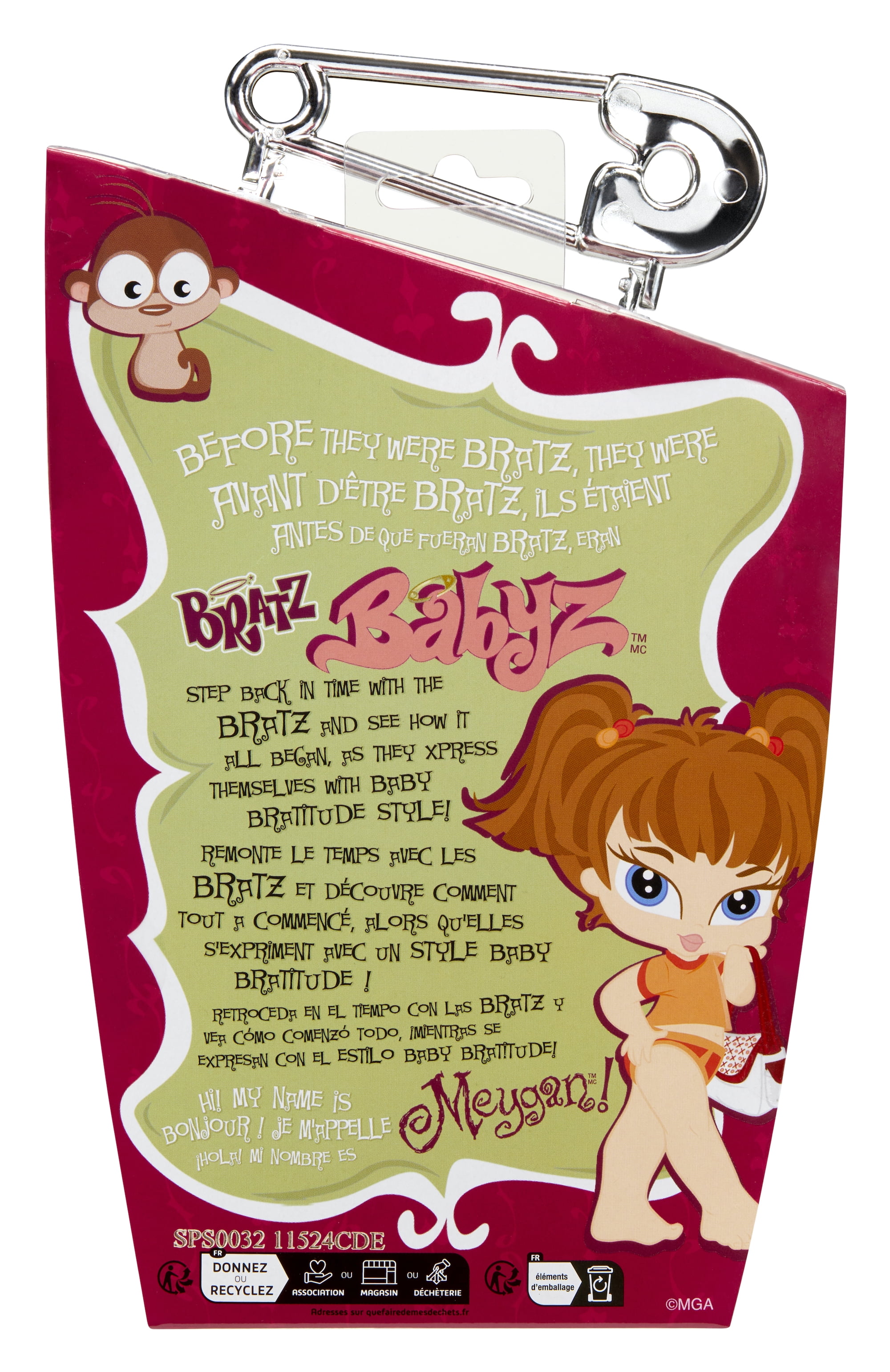 Bratz Babyz Meygan Collectible Fashion Doll with Real Fashions and Pet