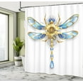 thumbnail image 5 of Ambesonne Animal Shower Curtain, Mechanical Dragonfly, 69"Wx70"L, Yellow Blue, 5 of 5
